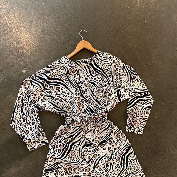 NWT ASOS Animal Print Wide Leg Jumpsuit - Picture 9 of 16